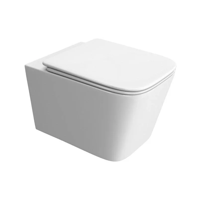 Подвесной унитаз BelBagno Дуэ (Due) BB5171CH-TOR/SC 34*48,5 безободковый с крышкой-сиденьем микролифт