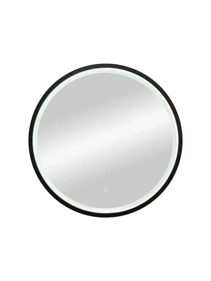 Зеркало Zled с LED-подсветкой, 60*60 см, круглое, черное