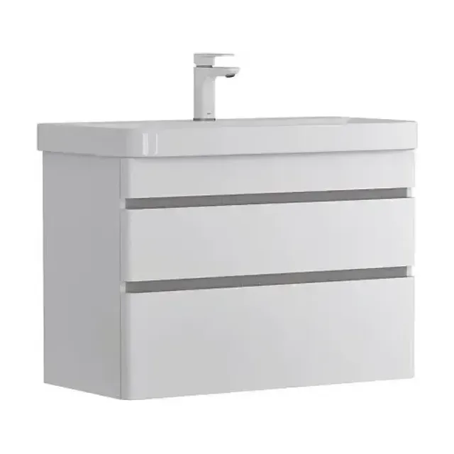 Тумба с раковиной EQUIL Солди/Soldi 80 белый софт (раковина Nice 80 9595-80)