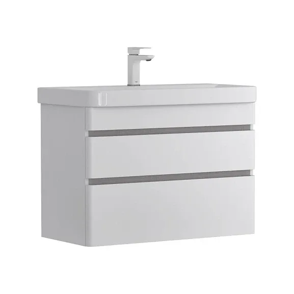 Тумба с раковиной EQUIL Солди/Soldi 80 белый софт (раковина Nice 80 9595-80)