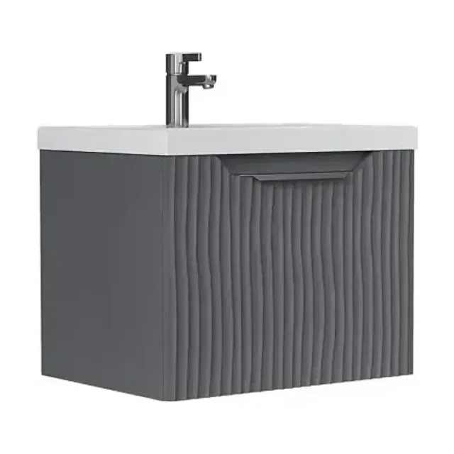 Тумба с раковиной EQUIL Мираж/Mirage 60 графит софт (раковина Prime 60 78857 (60))