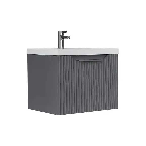 Тумба с раковиной EQUIL Мираж/Mirage 60 графит софт (раковина Prime 60 78857 (60))