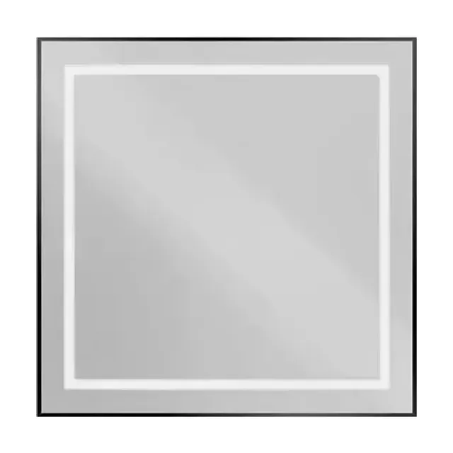 Зеркало BelBagno Крафт (Kraft) SPC-KRAFT-800-800-SENS-NERO 80*80 черное с Led-подсветкой