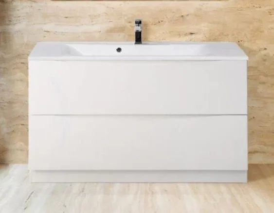 Тумба с раковиной BelBagno Марино (Marino) 120 белый глянец напольная