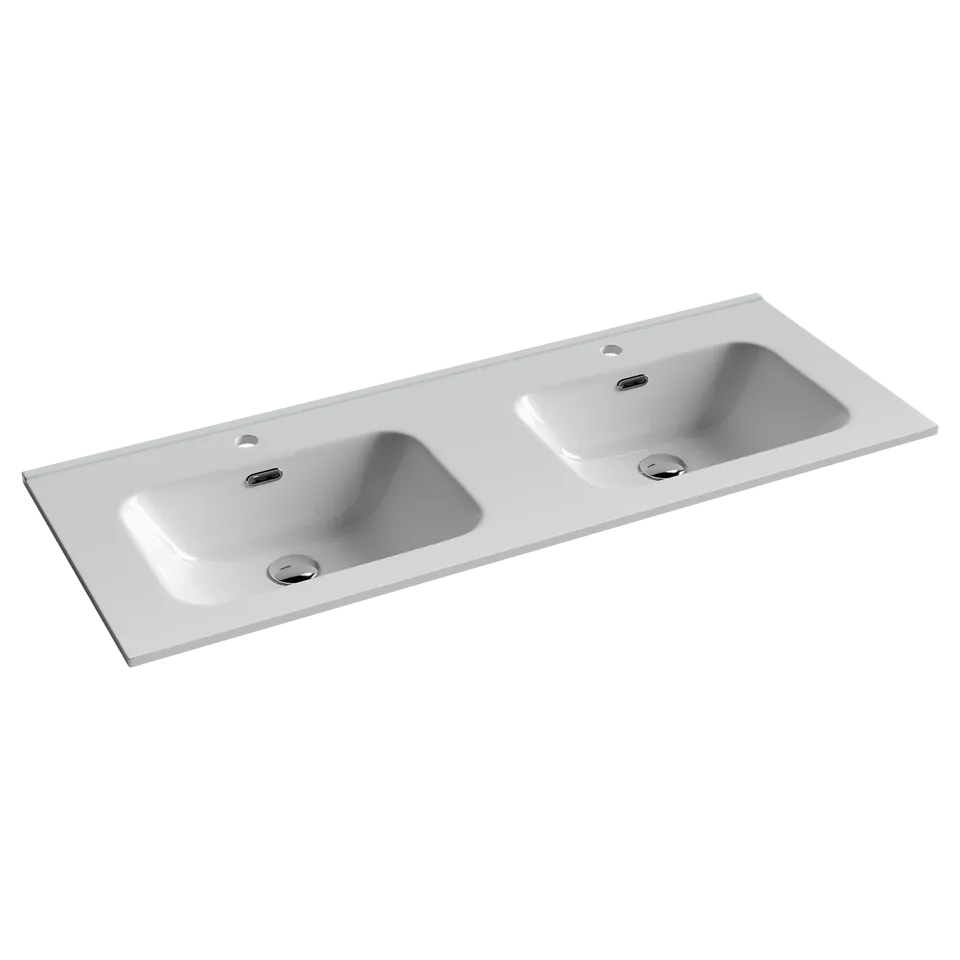 Раковина из сантехнического фарфора Ceramica Nova Элемент (Element) 121 см CN7004 накладная цвет белый