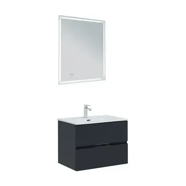 Комплект мебели Aquanet Алвита New 70 2 ящика, антрацит