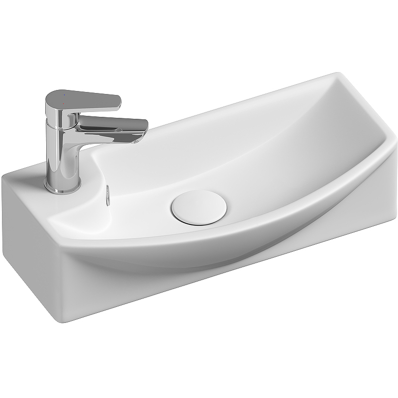 Раковина из сантехнического фарфора Ceramica Nova Элемент (Element) 46 см CN6038R подвесная цвет белый