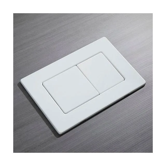 Кнопка смыва Veconi FLUSH V9, FLV9-W, 237х159х6, нержавеющая сталь, белый матовый