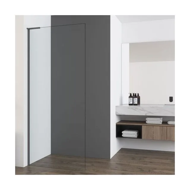 Душевая перегородка Vincea Волк-Ин (Walk-In) VSW-7HA700CLGM 70х200 стекло прозрачное 8 мм профиль вороненая сталь