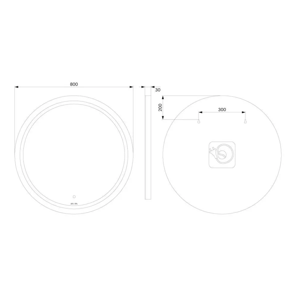 Зеркало AM.PM X-Joy 80 с Led подстветкой, инфракрасным выключателем и диммером