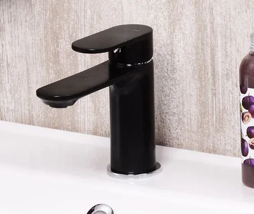 Смеситель WasserKRAFT Elbe 7403 для раковины, черный покрытие Soft-touch