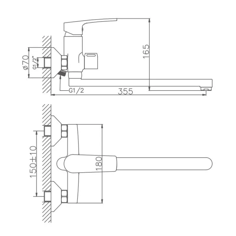 Смеситель Haiba HB22587 универсальный
