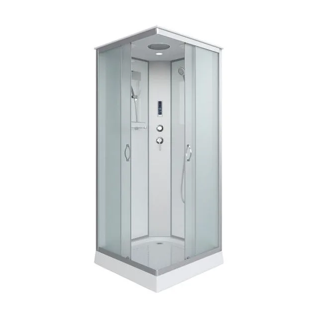 Душевая кабина Niagara Classic NG-1101-14P (90х90х215) низкий поддон(13см),стекло матовое,3 места с полкой