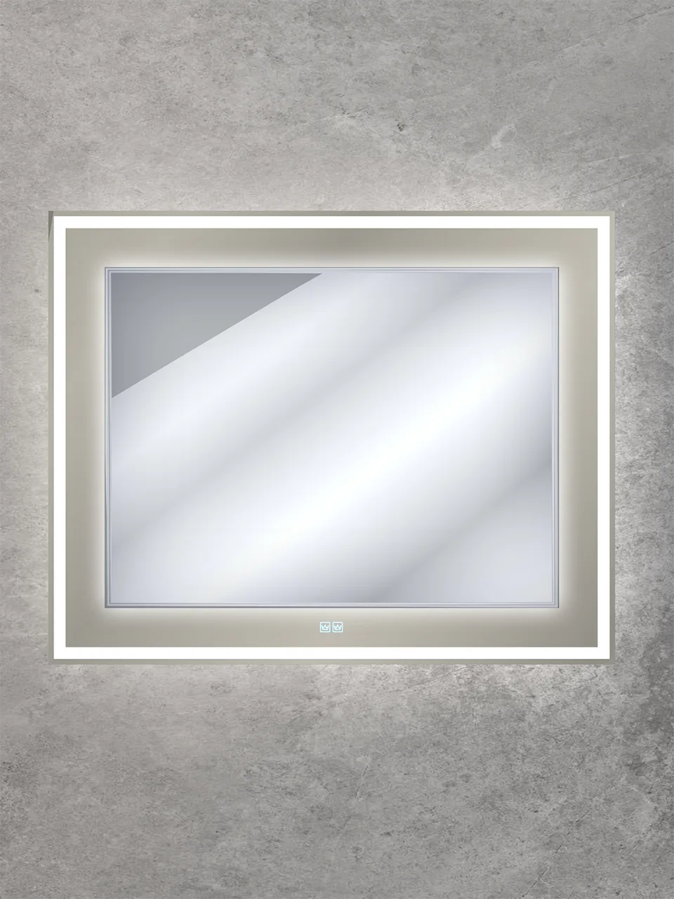 Зеркало со встроенной и контурной подсветками CEZARES CZR-SPC-RELAX-800-900-LED-TCH-BR
