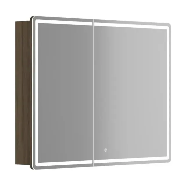 Зеркало-шкаф Sancos Mirror 99*74 с Led подсветкой дуб чарльстон