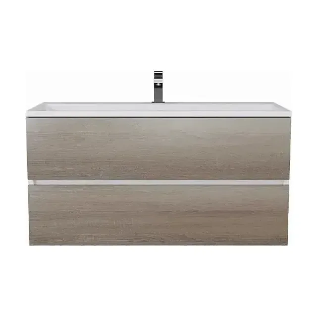 Тумба с раковиной Uperwood Barsa 100 белая/дуб сонома