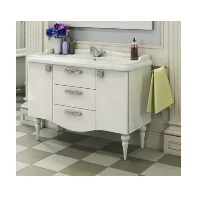 Тумба с раковиной Comforty Монако 120 белый глянец (раковина Comforty 3312)