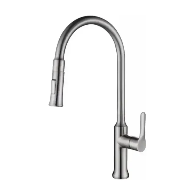 Смеситель BelBagno BB-LAM38-IN для кухни выдвижной излив,нержавеющая сталь,сатин