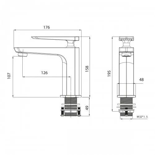 Смеситель Lemark Prizma LM3906C для раковины хром