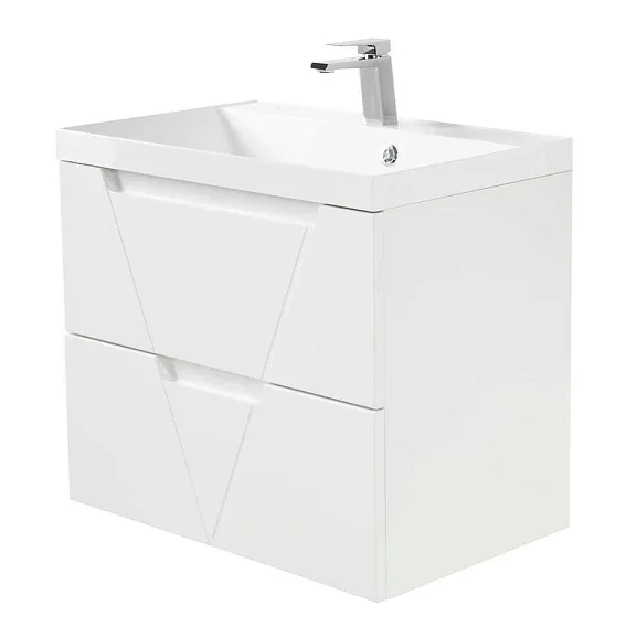 Комплект мебели BelBagno Виттория (Vittoria) 80 белый матовый (с белой раковиной)