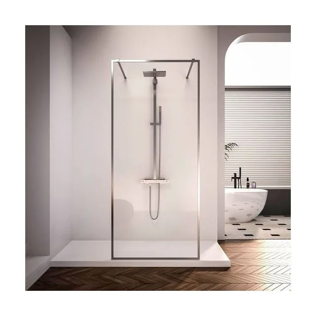 Душевая перегородка Veconi KR-90 110×200 см, стекло прозрачное, профиль хром (KR90-110-01-C4)