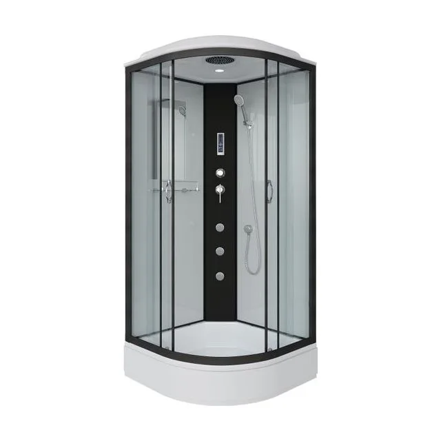 Душевая кабина Niagara Classic NG-6703-14F (80х80х215) средний поддон(26см),черный,стекло прозрачное