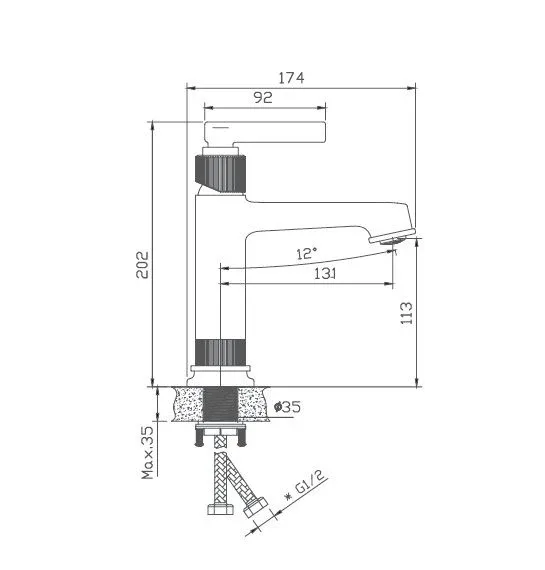 Смеситель Haiba HB10797-3 для раковины оружейная сталь