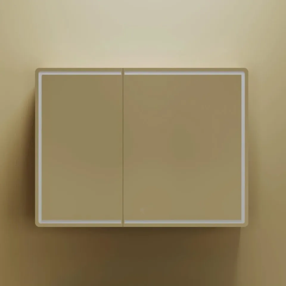 Зеркало-шкаф Sancos Mirror 99*74 с Led подсветкой дуб чарльстон