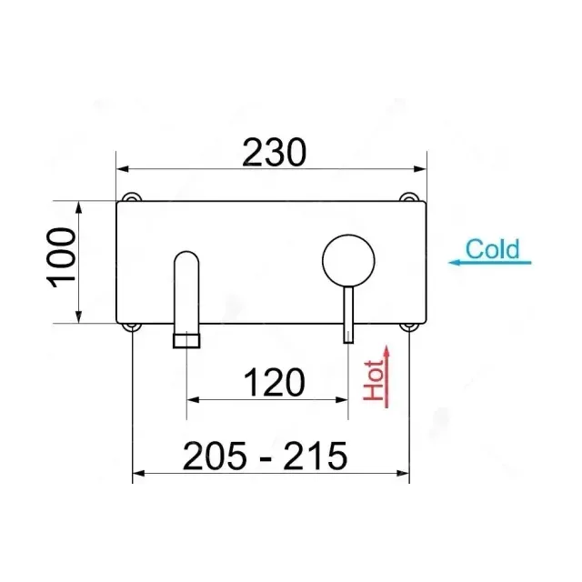 Смеситель RGW Shower Panels 21140545-04 для раковины скрытый монтаж черный матовый