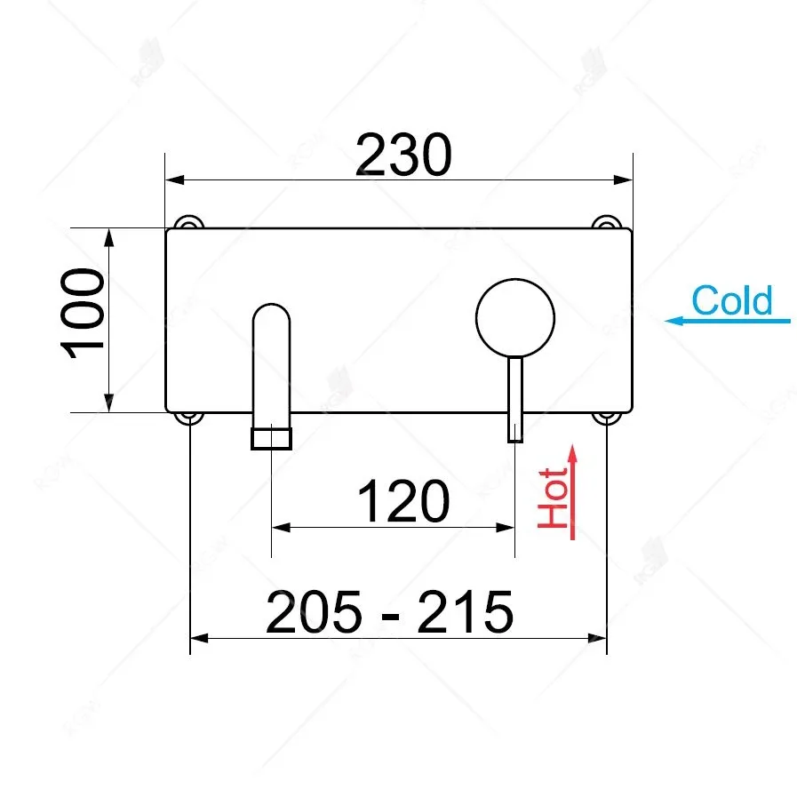 Смеситель RGW Shower Panels 21140545-04 для раковины скрытый монтаж черный матовый