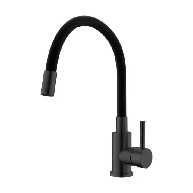 Смеситель Esko Snake K44BTotal для кухни, гибкий излив черный