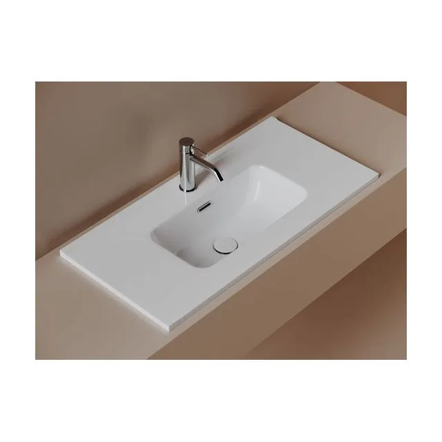 Раковина из сантехнического фарфора Ceramica Nova Компакт (Compact) 80 см CN7026 накладная цвет белый