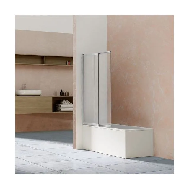 Душевая шторка Vincea VSB-1E100CLBN 100х145 стекло прозрачное 5 мм профиль брашированный никель
