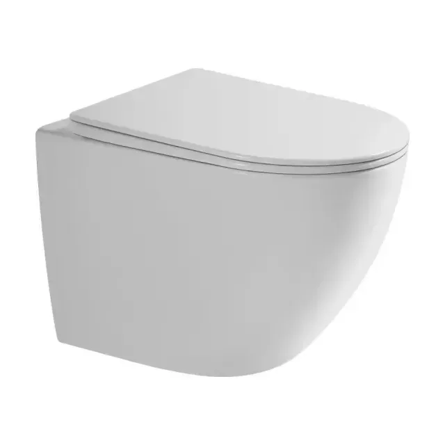 Унитаз подвесной Grossman Thin Rim GR-5601S (520х360х360) тонкий ободок,белый с тонкой крышкой,микролифт
