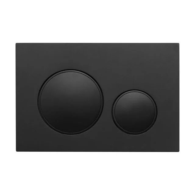 Кнопка смыва Veconi FLUSH V10, FLV10-B, 240х162х7, пластик, чёрный матовый кайма - черный матовый