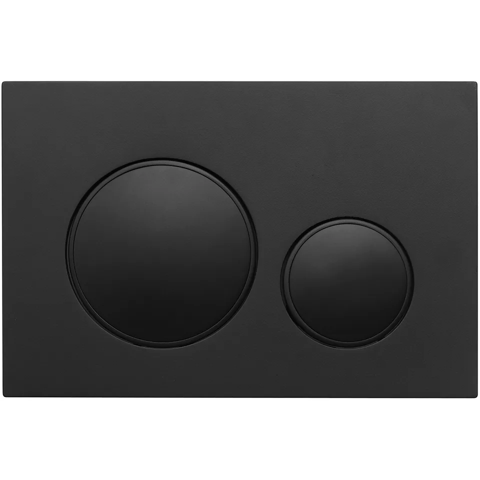 Кнопка смыва Veconi FLUSH V10, FLV10-B, 240х162х7, пластик, чёрный матовый кайма - черный матовый