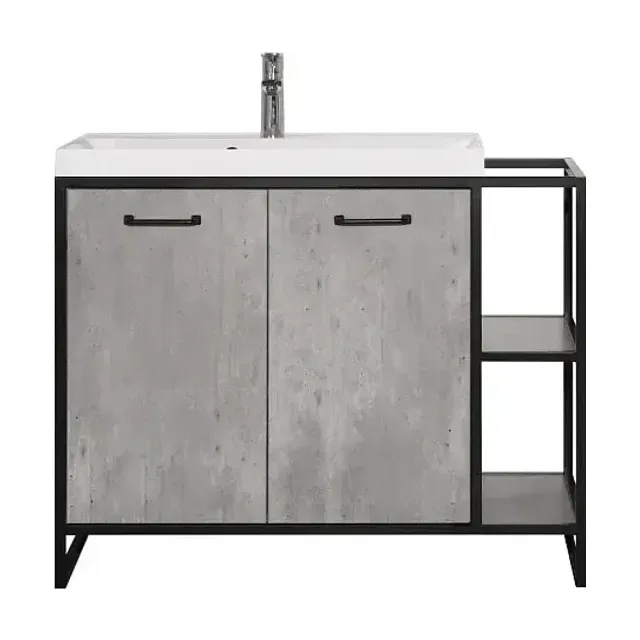 Тумба с раковиной Style Line Лофт 80/100 L/R бетон