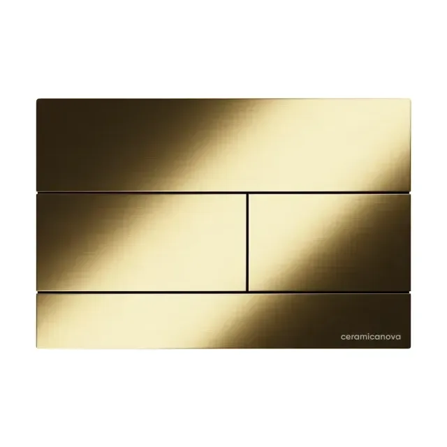 Клавиша смыва Ceramica Nova Баланс (Balance)/Прямоугольник (Rect) CN12-004BG цвет брашированное золото
