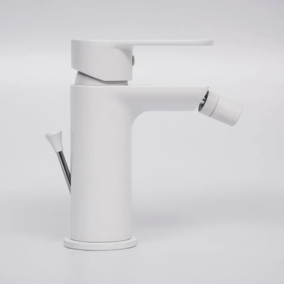 Смеситель WasserKRAFT Mindel 8506 для биде с донным клапаном, белый Soft-touch