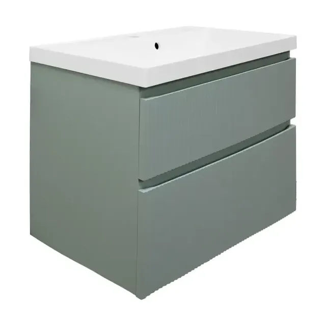 Комплект Azario Тумба Виола 80/2 подвесная фисташковая с раковиной Астория 80 CS00097142