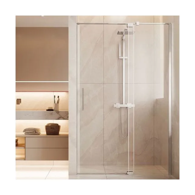 Душевая дверь Vincea Экстенза (Extenza) VDP-4EX9010CL 100x195 стекло прозрачное 8 мм профиль хром