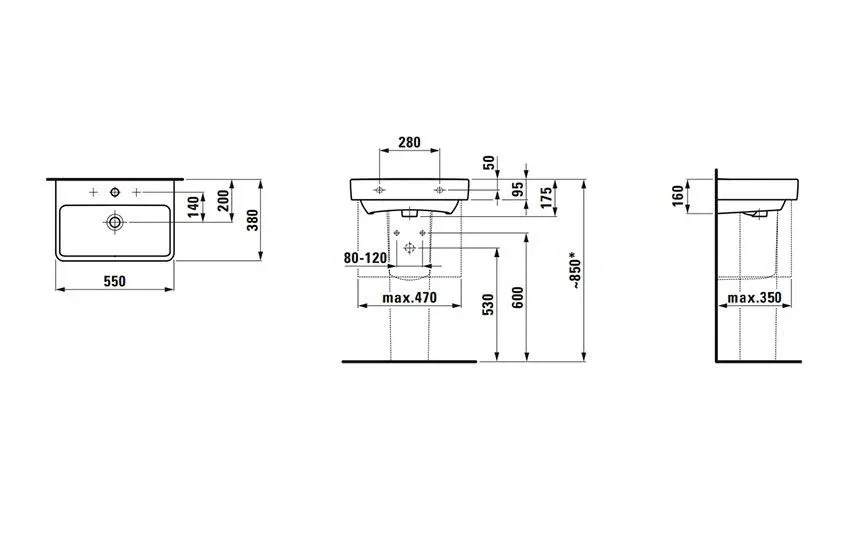 Раковина Laufen Рro A 55*38