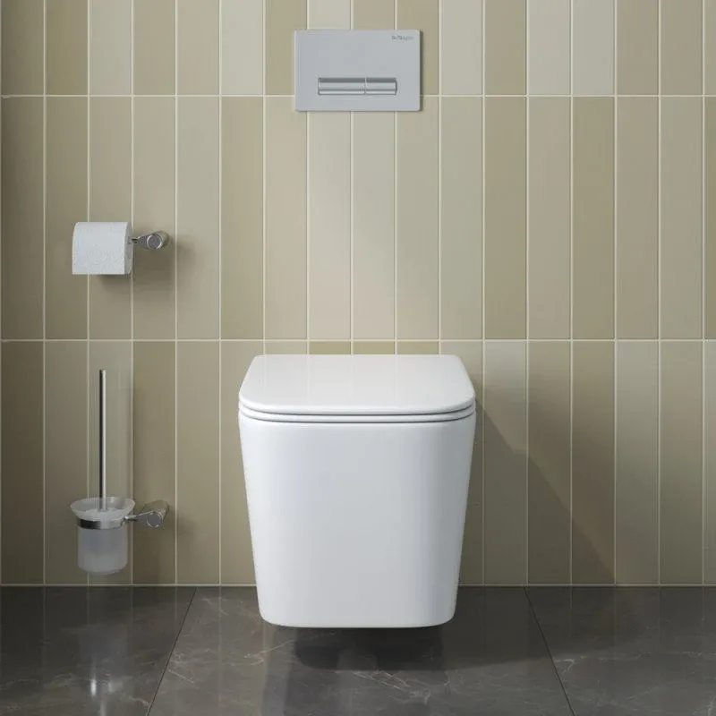 Подвесной унитаз BelBagno Дуэ (Due) BB5171CH-TOR/SC 34*48,5 безободковый с крышкой-сиденьем микролифт