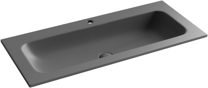 Раковина из сантехнического фарфора Ceramica Nova Грация (Grace) 101 см CN7013MDH накладная цвет серый