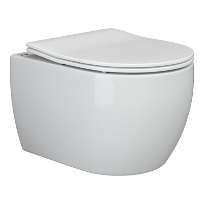 Унитаз подвесной Ceramica Nova Игра (Play) CN3001 белый с сиденьем микролифт смыв воронка-водоворот