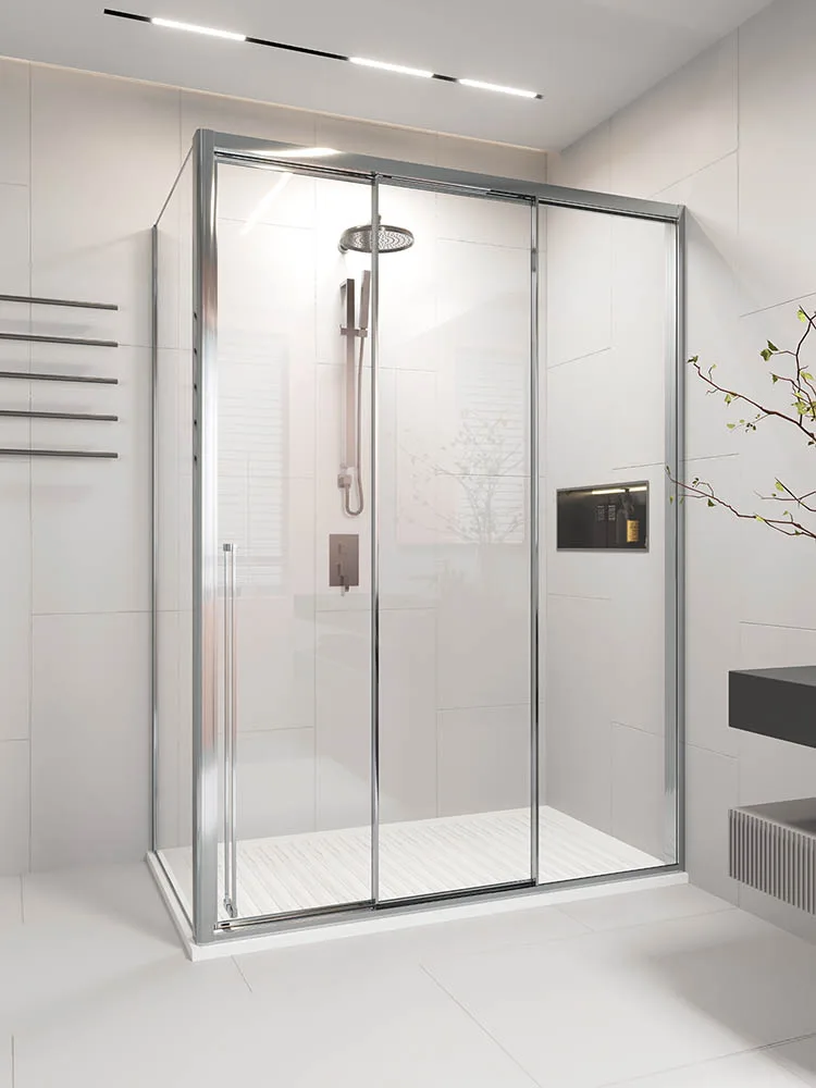 Боковая панель Veconi Premium Prato SP CH, 900x2000, хром, стекло прозрачное