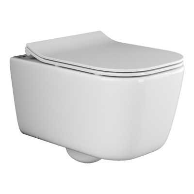 Унитаз подвесной Ceramica Nova Новый день (New day) CN3005 белый с сиденьем микролифт смыв воронка-водоворот