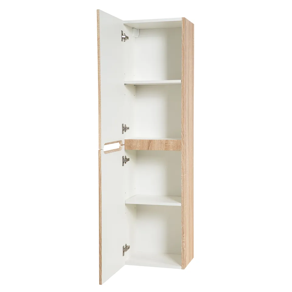Шкаф подвесной BelBagno ETNA-1500-2A-SC-WO-P-L Rovere Bianco, левый