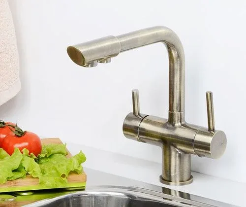 Смеситель WasserKRAFT A8037 для кухни под фильтр, светлая бронза