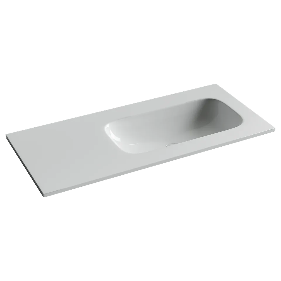 Раковина из сантехнического фарфора Ceramica Nova Грация (Grace) 100 см CN7015wx накладная цвет белый